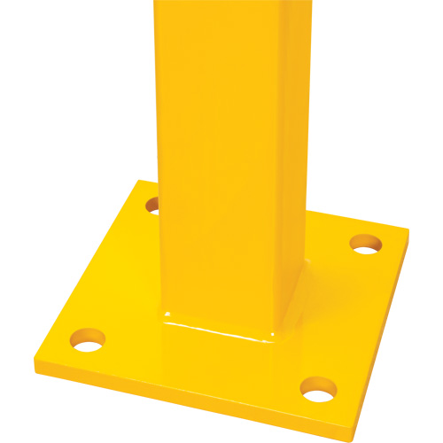 End Post for Light-Duty Guard Rails, Steel, 42" H, Safety Yellow Consource