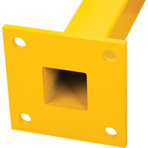 End Post for Light-Duty Guard Rails, Steel, 42" H, Safety Yellow Consource