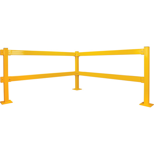 End Post for Light-Duty Guard Rails, Steel, 42" H, Safety Yellow Consource