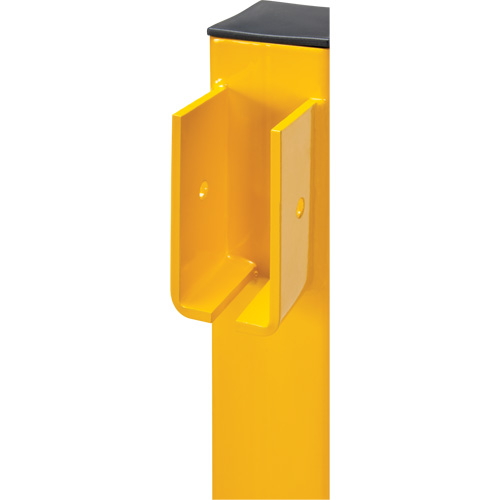 Corner Post for Light-Duty Guard Rails, Steel, 42" H, Safety Yellow Consource