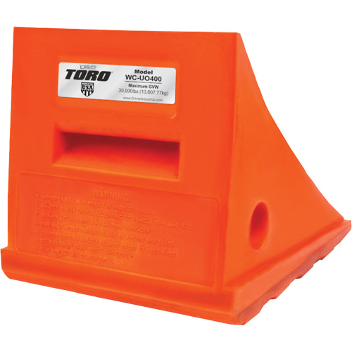 15 Ton General Purpose Wheel Chock, Urethane, Orange Consource