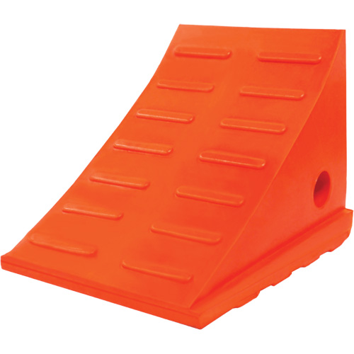 25 Ton General Purpose Wheel Chock, Urethane, Orange Consource