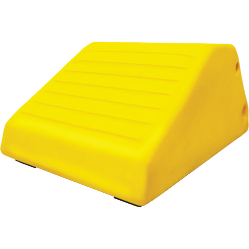 255 Ton Large Equipment Wheel Chock with Handle & Hole, Urethane, Yellow Consource