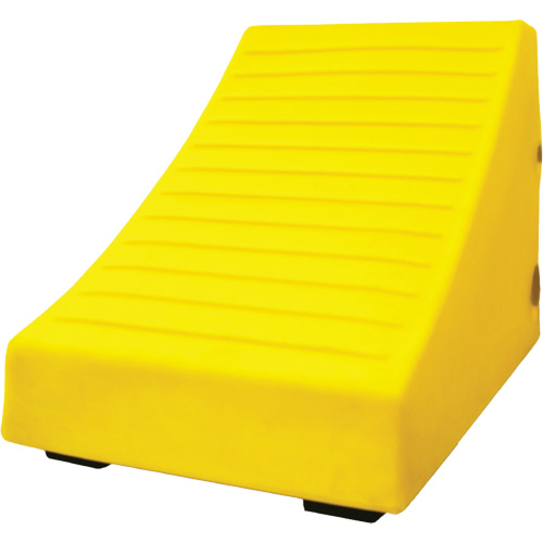 400 Ton Large Equipment Wheel Chock with Handle & Hole, Urethane, Yellow Consource