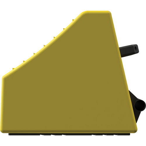Cale de roue ultra-robuste pour l'exploitation mini&egrave;re Checkers Safety, PEHD, Jaune, 14-1/2" la x 17-1/2" p x 16" h Consource