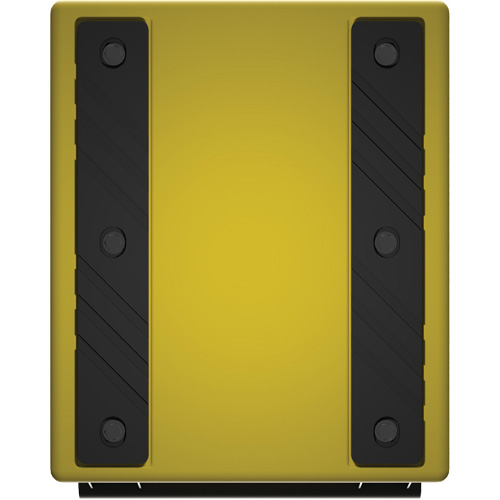 Cale de roue ultra-robuste pour l'exploitation mini&egrave;re Checkers Safety, PEHD, Jaune, 14-1/2" la x 17-1/2" p x 16" h Consource