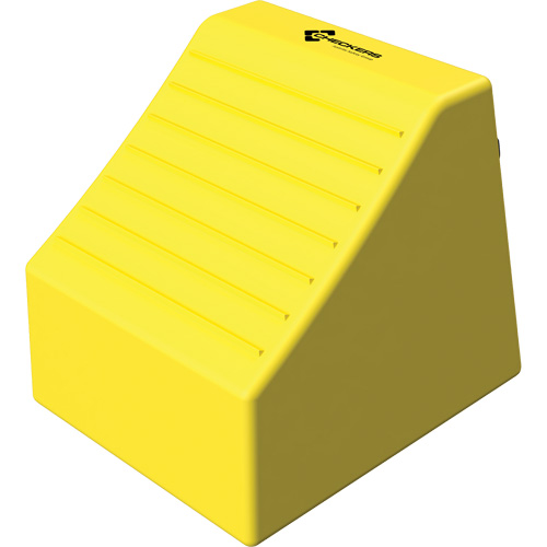 Cale de roue ultra-robuste pour l'exploitation mini&egrave;re Checkers Safety sans support, PEHD, Jaune, 14-1/2" la x 17-1/2" p x 16" h Consource