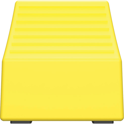 Cale de roue ultra-robuste pour l'exploitation mini&egrave;re Checkers Safety sans support, PEHD, Jaune, 14-1/2" la x 17-1/2" p x 16" h Consource