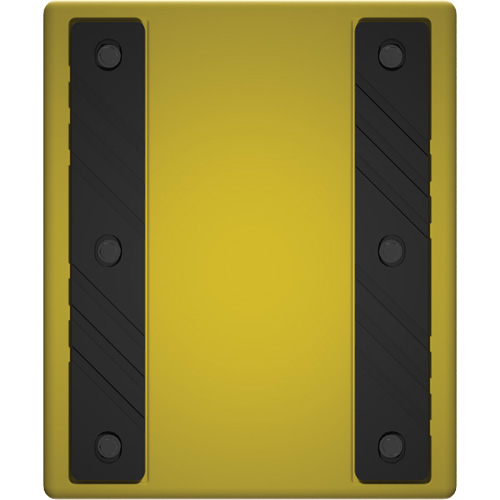 Cale de roue ultra-robuste pour l'exploitation mini&egrave;re Checkers Safety sans support, PEHD, Jaune, 14-1/2" la x 17-1/2" p x 16" h Consource