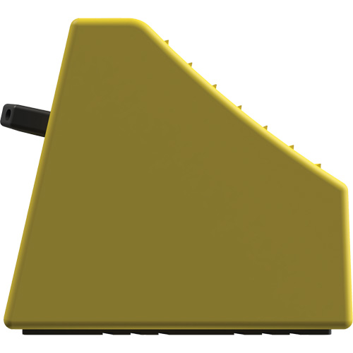 Cale de roue ultra-robuste pour l'exploitation mini&egrave;re Checkers Safety sans support, PEHD, Jaune, 14-1/2" la x 17-1/2" p x 16" h Consource
