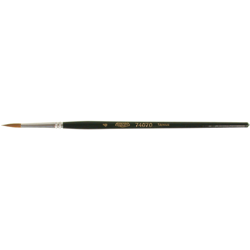 Pinceau d'artiste, Largeur de la brosse de 1/8", Martre rouge, Manche &agrave; Bois Consource