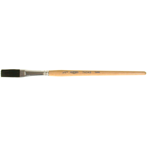 Pinceau une passe, Largeur de la brosse de 1/2", Soie de bœuf, Manche &agrave; Bois Consource