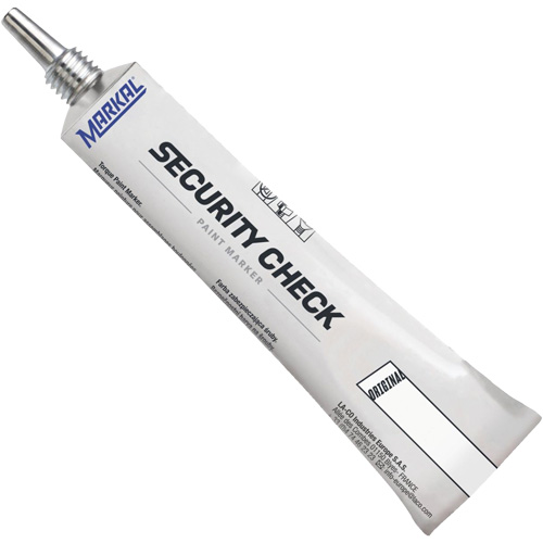 Security Check Paint Marker, 1.7 oz., Tube, White Consource
