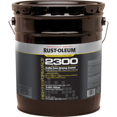 High-Performance 2300 System Traffic Zone Striping Paint, Yellow, 5 gal., Pail Consource