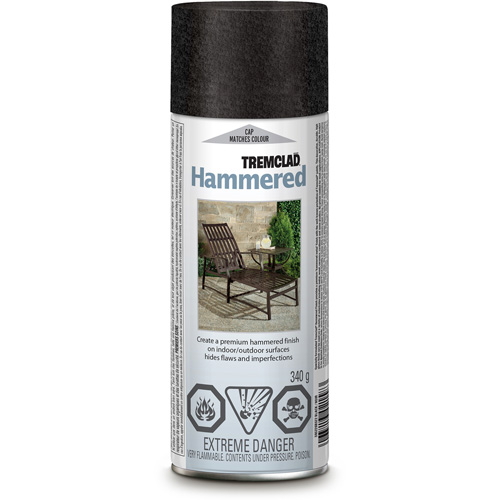Tremclad&reg; Paint, Black, Gloss/Hammered, Aerosol Can Consource