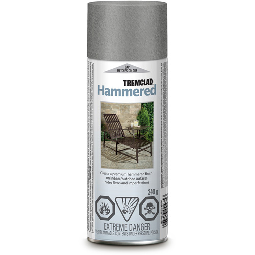 Tremclad&reg; Paint, Silver, Gloss/Hammered, Aerosol Can Consource