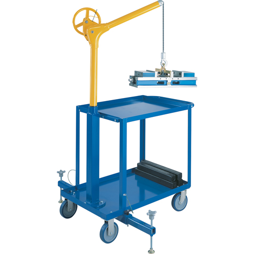 Tall Industrial Lifting Device with Mobile Cart, 500 lbs. (0.25 tons) Capacity Consource