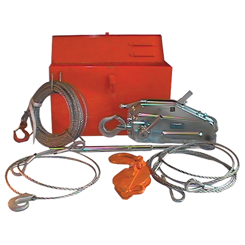 Tirfor&reg; Wire Rope Hoist TU128 Rescue Kit, 7/16" Wire Diameter, 4000  lbs. (2 tons) Capacity Consource