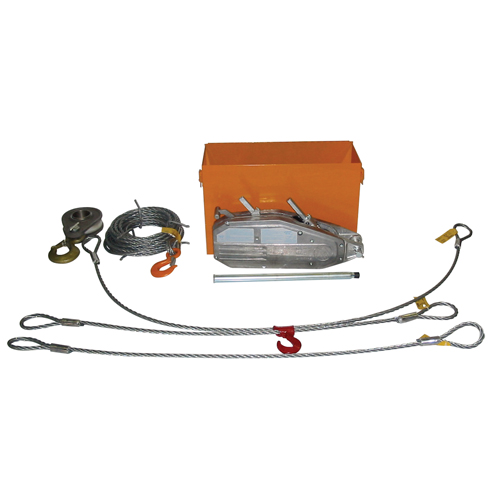 Tirfor&reg; Wire Rope Hoist TU32 Rescue Kit, 5/8" Wire Diameter, 8000  lbs. (4 tons) Capacity Consource