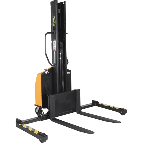 Narrow Mast Powered Lift Stacker, Electric Operated, 1500 lbs. Capacity, 63" Max Lift Consource