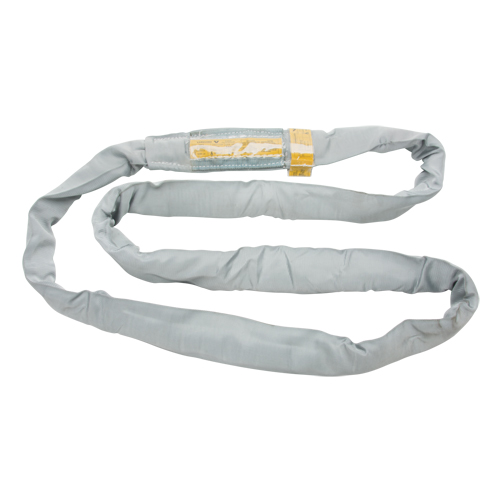 &eacute;lingue de levage en polyester ronde, Gris, 5" la x 10' lo, 32000 lb Charge verticale Consource