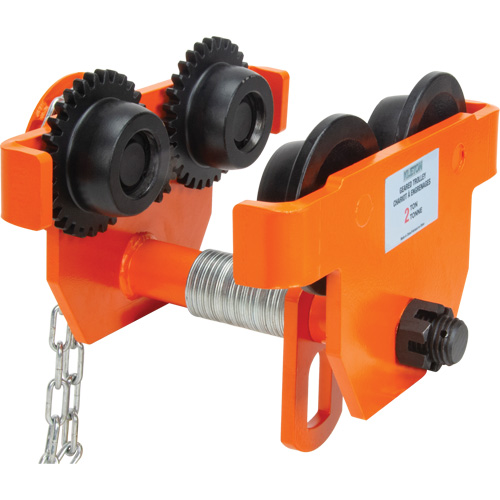 Adjustable Trolley with Safety Plates, 2000 lbs. (1 tons) Capacity, 2-5/16" - 4-14/16" Consource