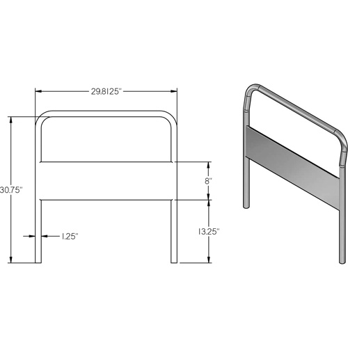30" Chrome Handle for Platform Truck Consource