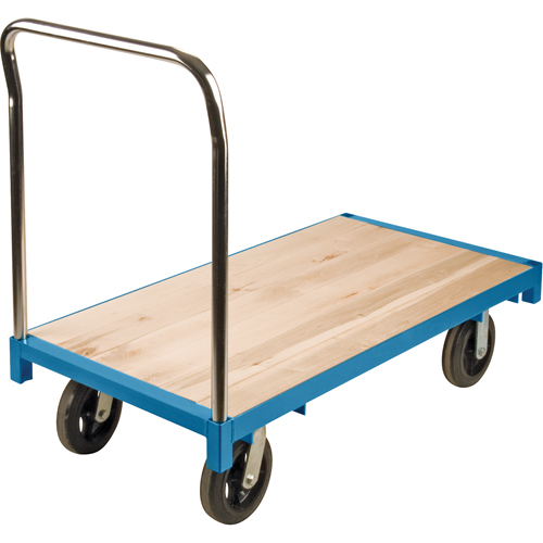 Chariot &agrave; plateforme robuste, 48" lo x 24" la, Capacit&eacute; de 2000 lb, Roues en Caoutchouc Consource