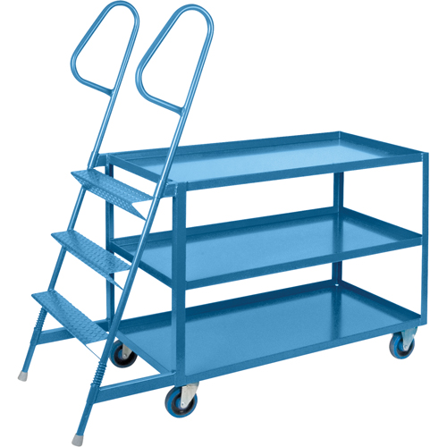 Chariots &agrave; cueillette, Acier, 24" la x 64" p, 3 tablettes, Capacit&eacute; 1200 lb Consource