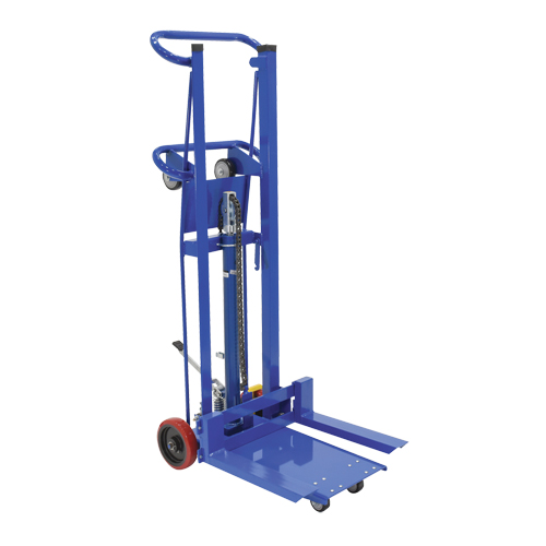 Empileur &agrave; plateforme, M&eacute;canisme Pompe au pied, Capacit&eacute; de 750 lb, Levage max de 52" Consource