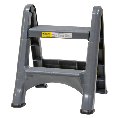 Escabeau repliable, 2 marches, 19-1/2" x 20-1/2" x Hauteur 22-3/4" Consource
