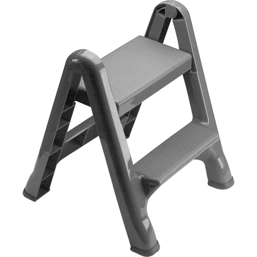 Escabeau repliable, 2 marches, 19-1/2" x 20-1/2" x Hauteur 22-3/4" Consource