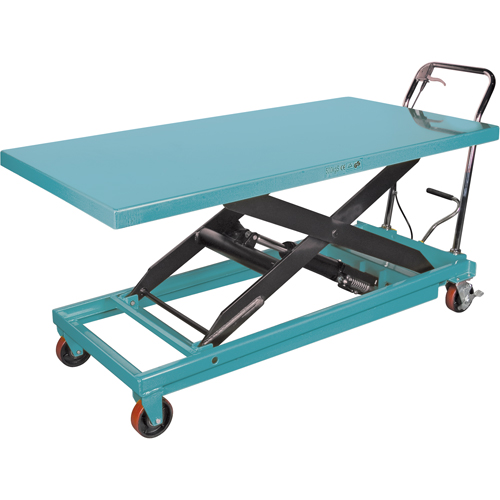 Heavy-Duty Hydraulic Scissor Lift Table, 63" L x 31-7/8" W, Steel, 1100 lbs. Capacity Consource