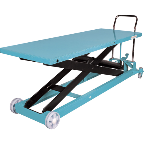 Table &eacute;l&eacute;vatrice robuste &agrave; ciseaux hydraulique, 80-1/8" lo x 29-1/2" la, Acier, Capacit&eacute; 2200 lb Consource