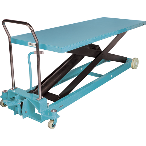 Table &eacute;l&eacute;vatrice robuste &agrave; ciseaux hydraulique, 80-1/8" lo x 29-1/2" la, Acier, Capacit&eacute; 2200 lb Consource