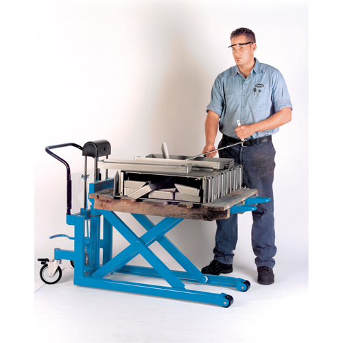 Hydraulic Skid Scissor Lift/Table, 42-1/2" L x 20-1/2" W, Steel, 1000 lbs. Capacity Consource