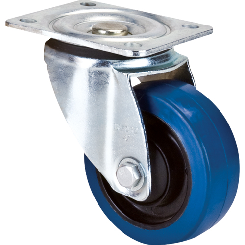 Blue Caster, Swivel, 4" (101.6 mm), Rubber, 350 lbs. (158.8 kg.) Consource