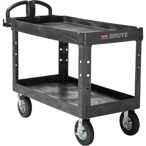 Chariot utilitaire robuste, 2 tiers, 25-1/4" x 33-1/4" x 55", Capacit&eacute; 750 lb Consource