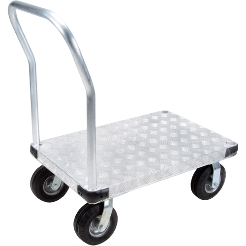 Aluminum Platform Truck, 24" W x 36" L, 1100 lbs. Cap., Flat Free Wheels Consource