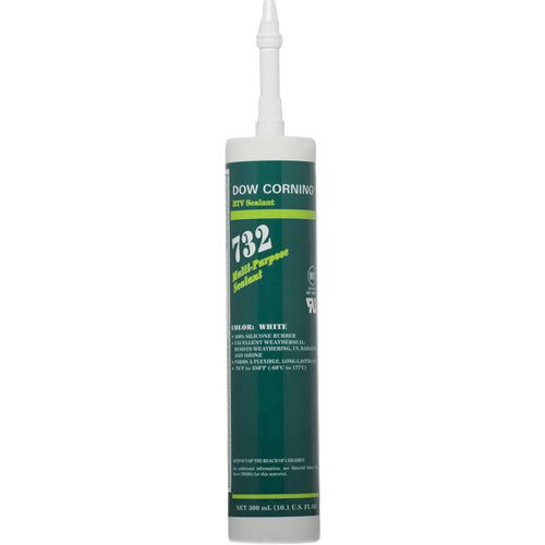 Dowsil 732 Multi-Purpose Silicone Sealant, 300 ml, Cartridge, White Consource