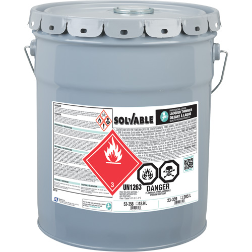 Diluant pour laque de calibre professionnel, Seau, 18,9 L Consource
