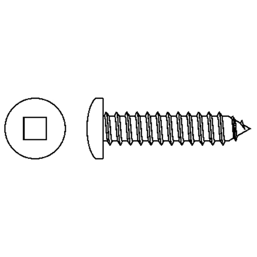Tapping Pan Head Screws, #8 x 1/2" L, Zinc Plated Consource