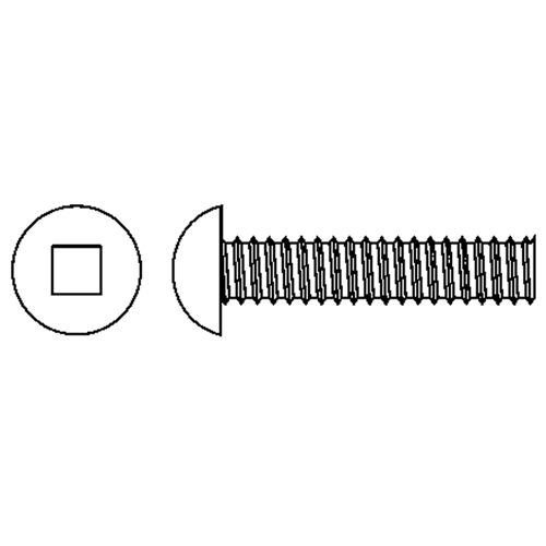 Round Head Machine Screws, #8-32 x 5/8" L, Zinc Plated Consource
