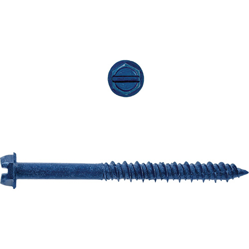Hex Washer Slot SD Concrete Screws, 3/16" x 1-1/4" L, Zinc Plate Consource