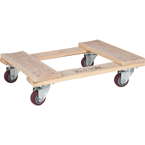 Socle roulant en bois dur, Roues en Polyur&eacute;thane, Capacit&eacute; de 900 lb, 18" la x 24" p x 7" h Consource