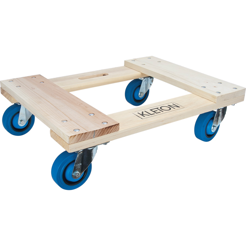 Socle roulant en bois dur, Roues en Caoutchouc, Capacit&eacute; de 1400 lb, 18" la x 24" p x 7" h Consource