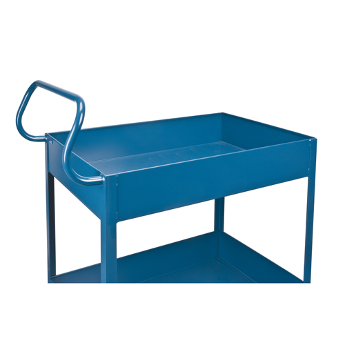 Deep Lipped Service Cart, 2 Tiers, 24" W x 47" H x 36" D, 1200 lbs. Capacity Consource