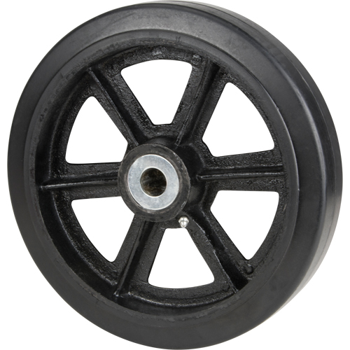 Roulettes en caoutchouc moul&eacute;, 6" (152,4 mm) dia. x 2" (50,8 mm) la, Capacit&eacute; de 500 lb (226,796 kg) Consource