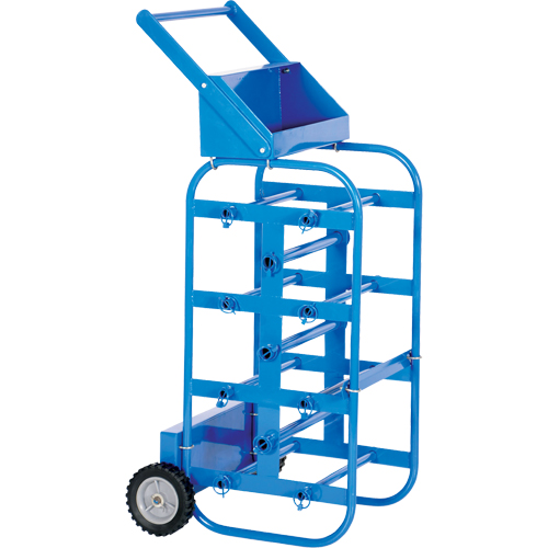 Chariot portatif pour mat&eacute;riaux bobin&eacute;s, Acier, 11 Montants, 19-1/2" la x 43-1/4" h x 17-1/2" p, Capacit&eacute; de 150 lb Consource