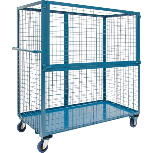 Chariot grillag&eacute; pour transport , Acier, 24" x 55" x 48", Capacit&eacute; 2400 lb Consource